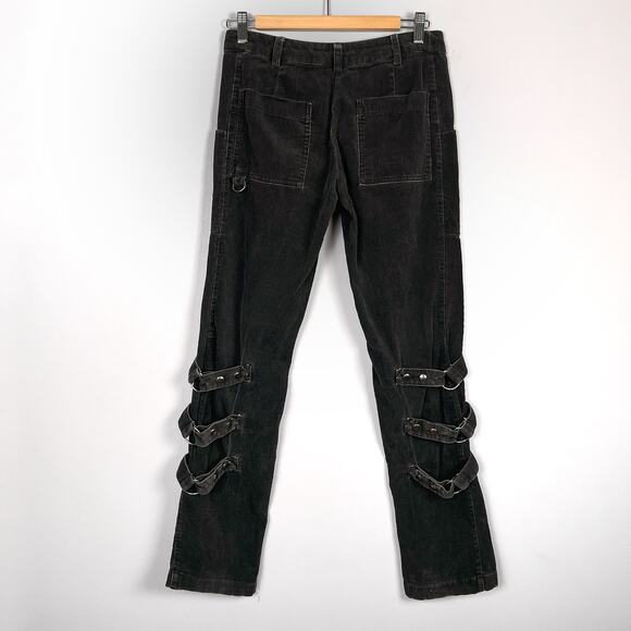 Y2K Euro Made in Italy Susan Small Bondage Corduroy Pants Sz EU 40 Waist 28 Vtg - Picture 3 of 16